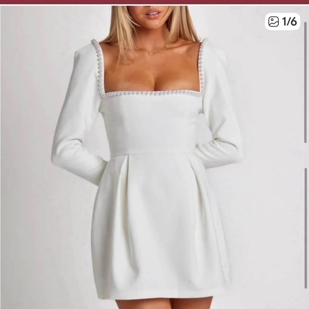 Odd muse long sleeve white dress